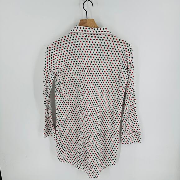 Roller Rabbit Hearts Print Cotton Sleep Shirt Nightgown Pajamas XXS Christmas - Picture 2 of 7